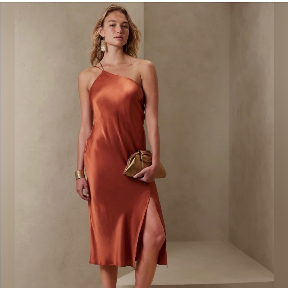 NWT Banana Republic Silk one shoulder Dress